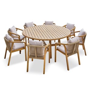 Ensemble table et fauteuils de jardin serena