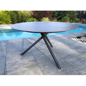 Table de jardin ronde en aluminium