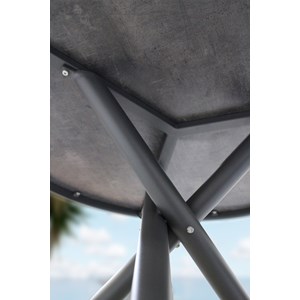 Table de jardin ronde en aluminium