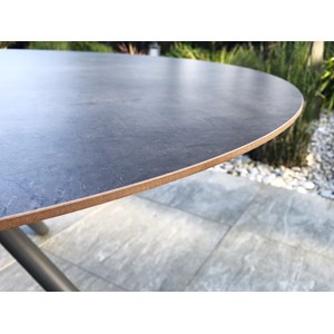 Table de jardin ronde en aluminium