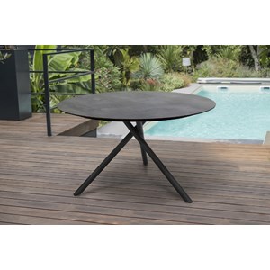 Table de jardin ronde en aluminium