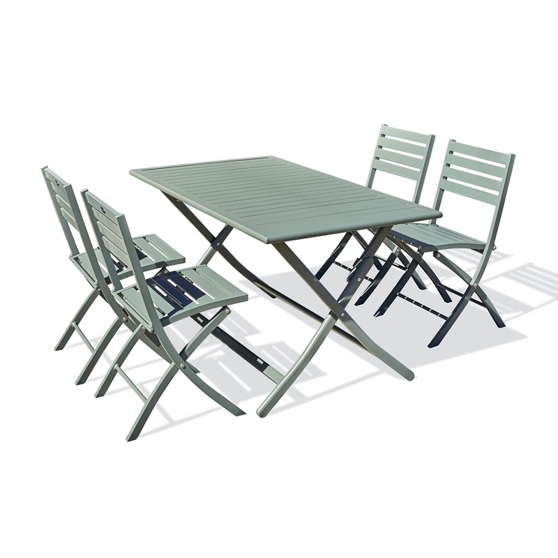 Ensemble table et chaises de jardin marius