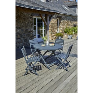 Ensemble table et chaises de jardin marius
