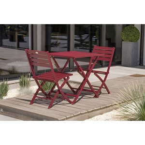 Ensemble repas de jardin 2 places en aluminium