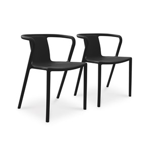 Lot de 2 fauteuils de jardin empilables en polypropylène