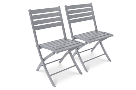 Lot de 2 chaises de jardin en aluminium