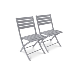 Lot de 2 chaises de jardin en aluminium