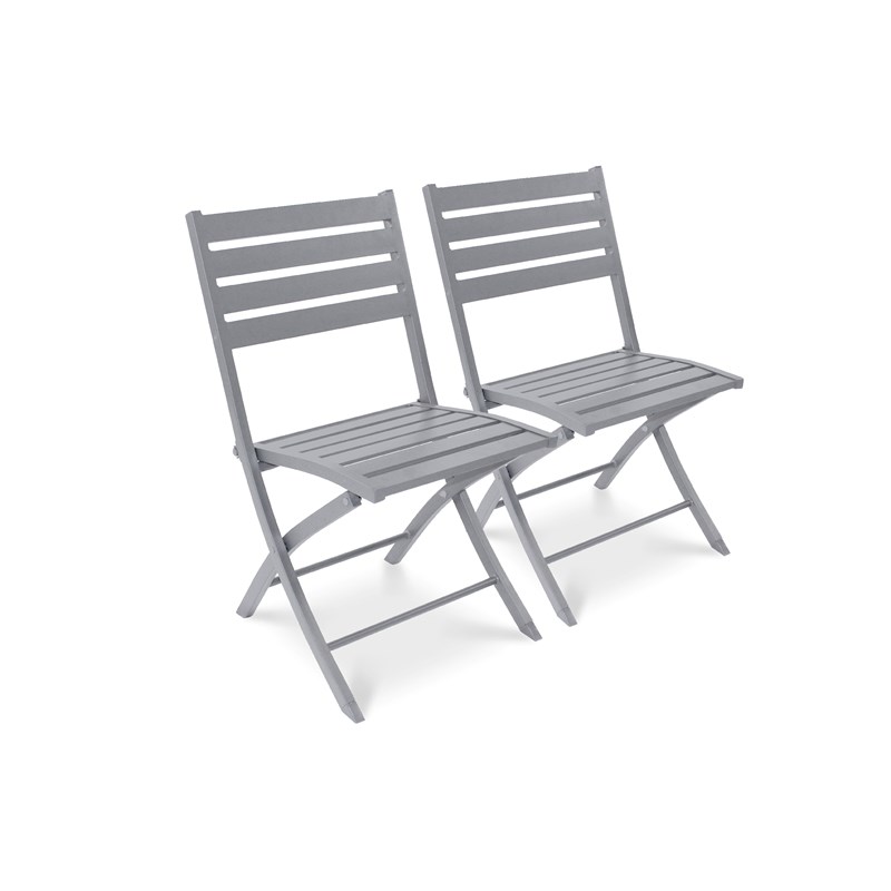 Lot de 2 chaises de jardin marius