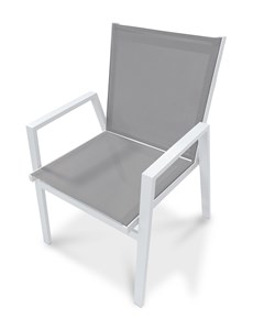 Fauteuil de jardin empilable en aluminium