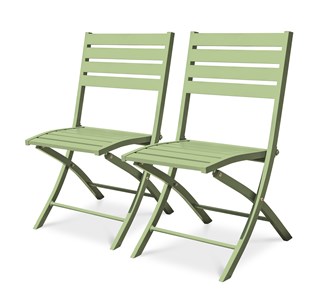 Lot de 2 chaises de jardin en aluminium