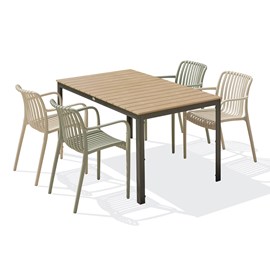 Ensemble table et fauteuils de jardin boston