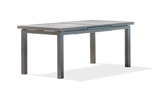 Table de jardin en aluminium avec plateau céramique