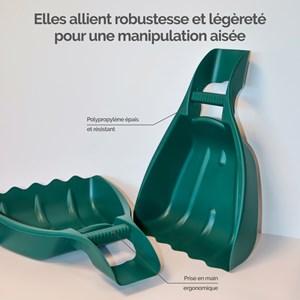 Lot de 2 pelles à feuilles