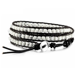 Bracelet wrap endurance en howlite