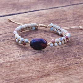 Bracelet bohême et équilibre en jaspe