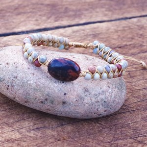 Bracelet bohême et équilibre en jaspe