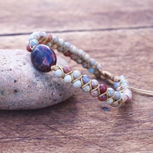 Bracelet bohême et équilibre en jaspe