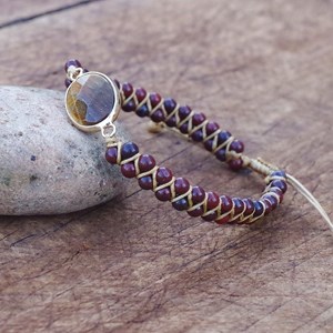 Bracelet bohême et volupté œil de tigre