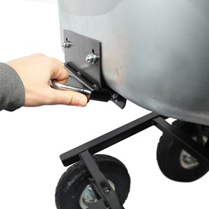 Brouette de jardin 75l - benne basculante - 4 roues gonflables - robuste et