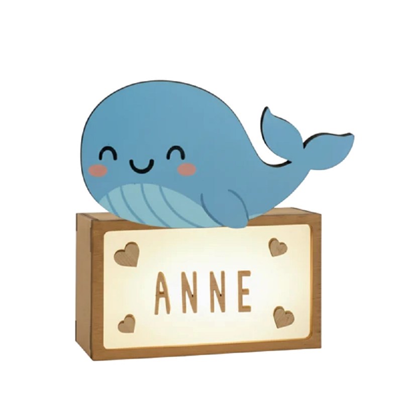 Lampe à poser personnalisable - baleine