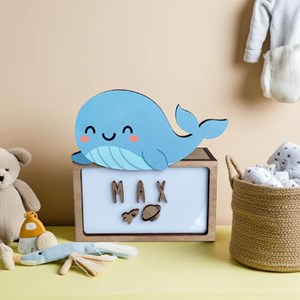 Lampe à poser personnalisable - baleine