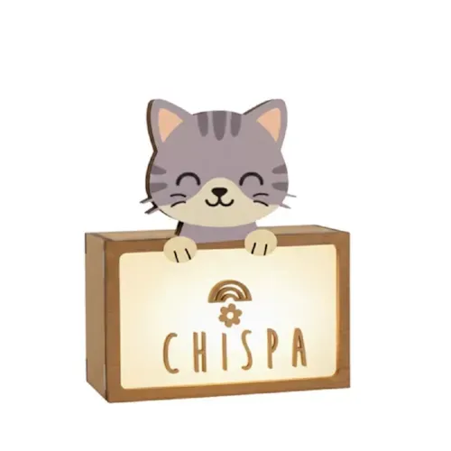 Vintiun - Lampe à poser personnalisable - chat