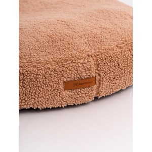 Coussin rond coco teddy beige foncé, taille s, adorable Beige