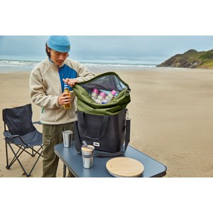 Glacière isotherme-olive-25 litres-contenir 30 canettes-36h glacé-tissu recyclé Olive