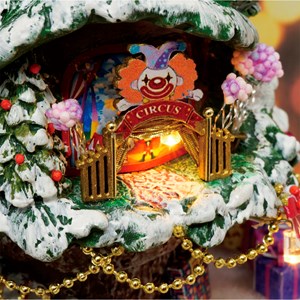 Paradis de neige. Maquette 3d réaliste avec beaucoup de détails.