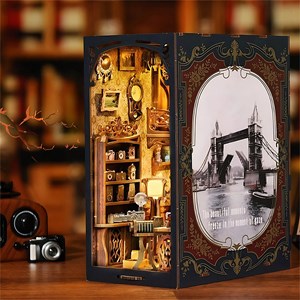 Chambre de développement. Book nook en bois, design 3d réaliste.