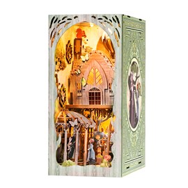 Le voyage de dorothy. Book nook en bois, design 3d réaliste.