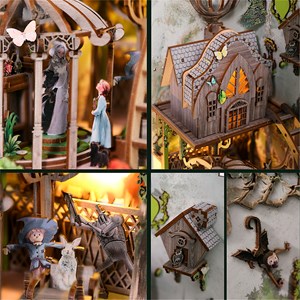 Le voyage de dorothy. Book nook en bois, design 3d réaliste.