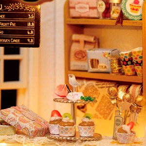 Magasin de bonbons journal des gâteaux, maquette 3d réaliste.