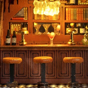 Restaurant garden. Maquette 3d avec design de panneau de porte ouverte.