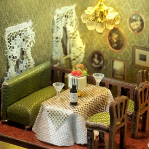 Restaurant garden. Maquette 3d avec design de panneau de porte ouverte.