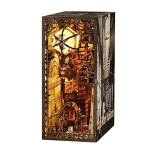 L'entrepôt de tio pete. Book nook en bois, design 3d réaliste.