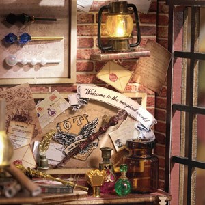 Une maison pleine de magie. Maquette 3d réaliste avec de grands détails.