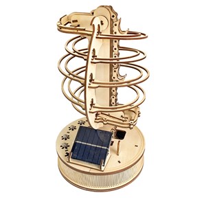 Maquette en bois 3d, avec un mouvement mécanique conception de piste à billes.