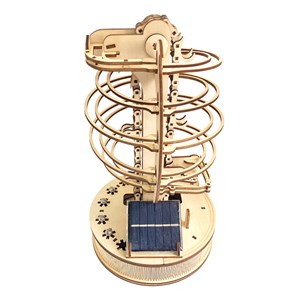 Maquette en bois 3d, avec un mouvement mécanique conception de piste à billes.