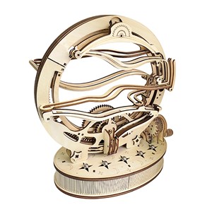 Maquette en bois 3d, avec mouvement mécanique design de toupie orbital mécanique