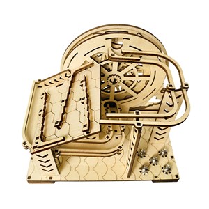 Maquette en bois 3d, avec mouvement mécanique design de boule orbitale mécanique