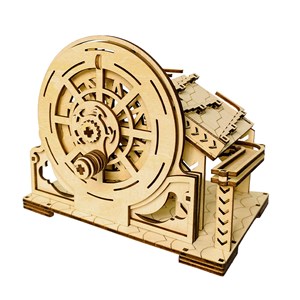 Maquette en bois 3d, avec mouvement mécanique design de boule orbitale mécanique