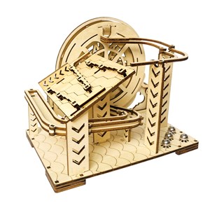 Maquette en bois 3d, avec mouvement mécanique design de boule orbitale mécanique