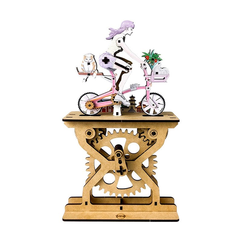 Maquette en bois 3d, avec mouvement mécanique design de passionnés.