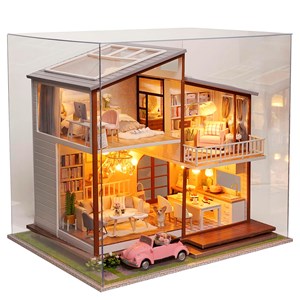 Maison temps lent. Maquette 3d réaliste avec de grands détails.