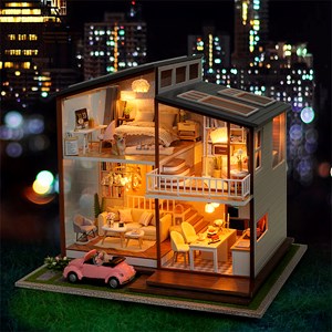 Maison temps lent. Maquette 3d réaliste avec de grands détails.