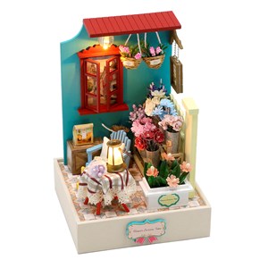 Ramasser la lumière entre les fleurs. Maquette 3d réaliste.