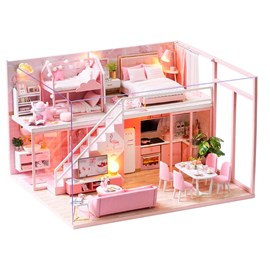 Dúplex rosa. Maquette 3d réaliste avec beaucoup de détails.