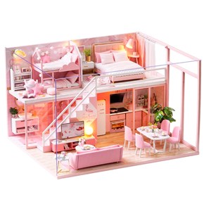 Dúplex rosa. Maquette 3d réaliste avec beaucoup de détails.