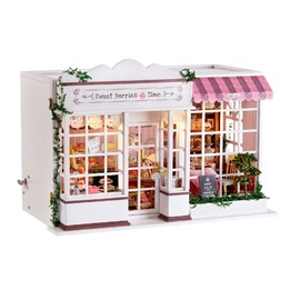 Magasin de bonbons temps des baies. Maquette 3d réaliste.